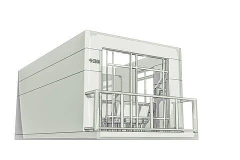 Tiny japanese house model Stock Illustration