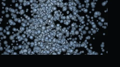 Tiny light particles gathering and expanding in dark space during abstract .. Stock Footage 342520318