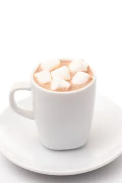 A Tiny LIttle Mug Filled with Hot Chocolate for a Child called a Babyccino Stock Photos