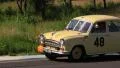 Tiny looking Morris Oxford driving slowly over suburb. Hd quality vintage car HD Footage