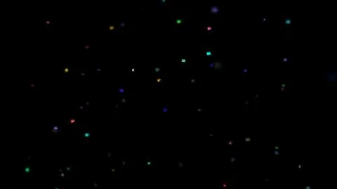 Tiny multicolor confetti on black background, subtle festive abstract textu.. Stock Illustration