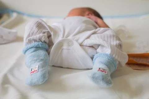 A tiny newborn baby Stock Photos