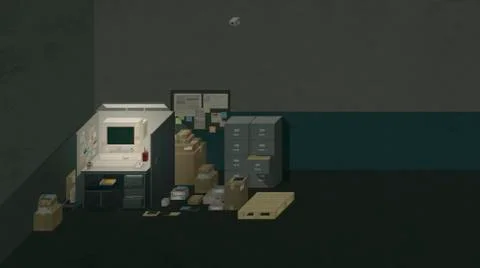 Tiny office Stock Illustration