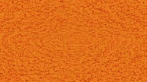 Tiny orange cubics pattern rendered as background Stock Illustration