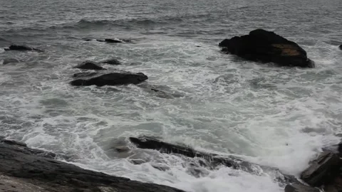 A tiny part of spanish Cantabrian coast Stock Footage 246833488