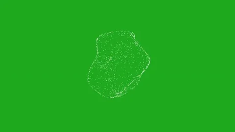 Tiny particles 3d waving effect on green screen background Stock Footage 260696454