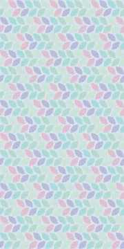 Tiny pastel leaves repeat in orderly rows across a pale ground, creating a .. Stock Illustration