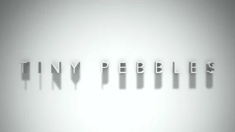 Tiny pebbles 3D title animation with shadows on a white background Vídeo Stock 298005220