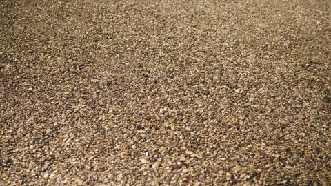 Tiny pebbles uniformly covering surface Stock Footage 313524419