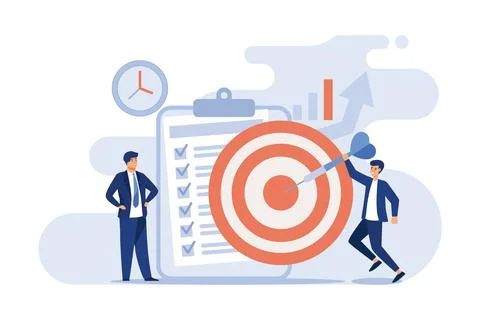 Tiny people developing self control system isolated flat vector illustration. Stock Illustration