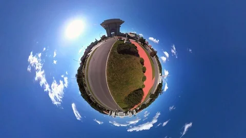 Tiny Planet – Arch of Triumph  in Pyongyang- 360° Stock Footage 99841923