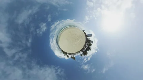 Tiny planet effect made of 360 Degree video Stock Footage 233719462