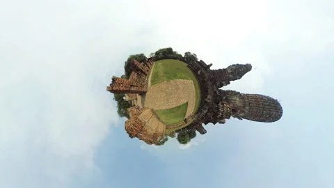 Tiny planet effect made of 360 Degree video Stock Footage 233721753
