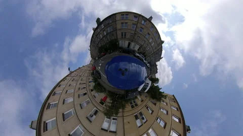 Tiny Planet Hyperlapse in Edinburgh Stock Footage 137418644