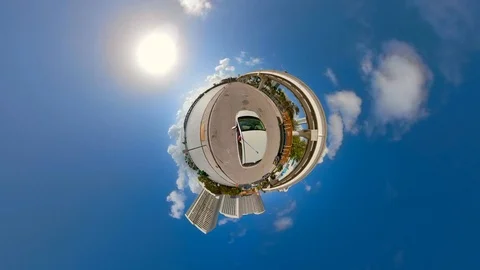 Tiny planet Miami metrorail motion video Stock-Footage 85773070