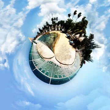 Tiny Planet Resort &amp; Beach Stock Photos