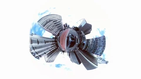 Tiny Planet View of a Car 库存影片 129529637
