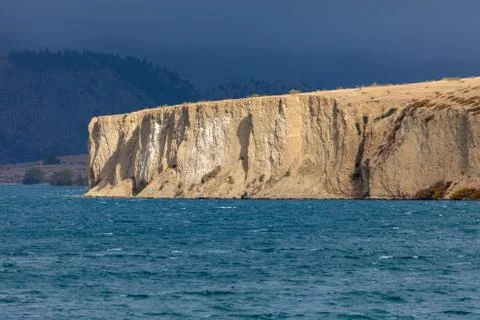A Tiny Pocket Of Light On A Cliff Side On Aviemore Lake Stock Photos