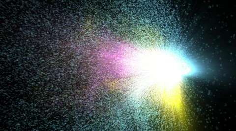 Tiny rainbow colored particles Stock Footage 489122