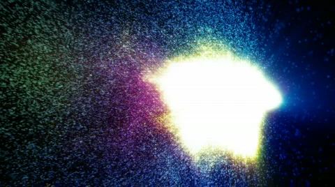 Tiny rainbow colored particles Stock Footage 489136