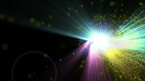 Tiny rainbow colored particles Stock Footage 489140