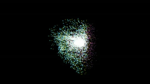 Tiny rainbow colored particles Stock Footage 495995