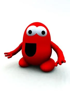 Tiny Red Monster Stock Illustration