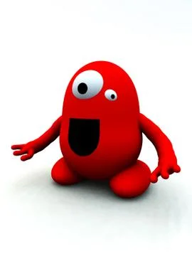 Tiny Red Monster Stock Illustration