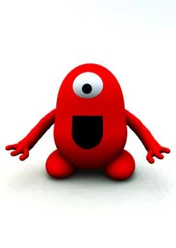 Tiny Red Monster Stock Illustration