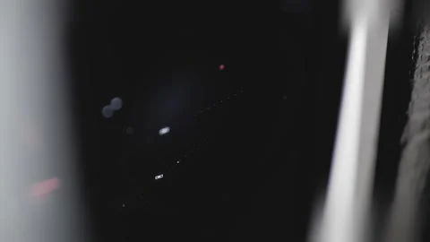 Tiny red, white, and blue tracked objects appear along faint curved paths Stock-Footage 343377779