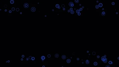 Tiny Rings Within Rings Blue Rings Over Black Seamless Loop Motion Backgound 4K Stock Footage 71569250