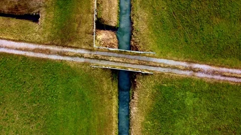 Tiny river and bridge Stock Footage 234138768