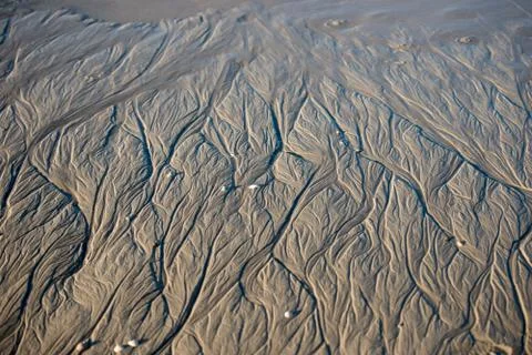 Tiny river delta system Stock Photos