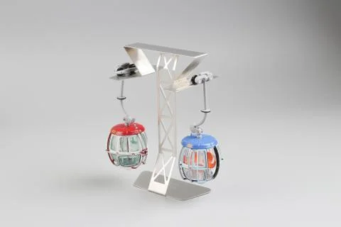 The tiny of set Cable Car Foto stock
