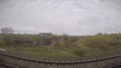 Tiny Siberian Village in the Middle of the Wilderness: Trans-Siberian Railway Stock Footage 81945073