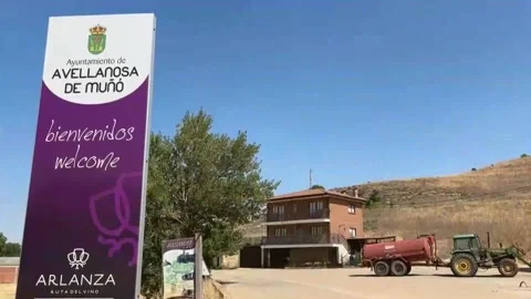 Tiny Spanish village fears eclipse 'invasion' after BBC puts it on the map, Avel Video stock 341933512