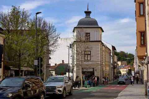 Tiny Square on the Emil Isac Street, Cluj-Napoca Stock Photos