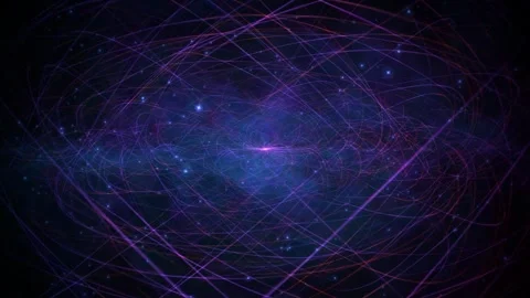 Tiny Stars Purple Blue Strings Slow Space Motion Background Stock Footage 276918890