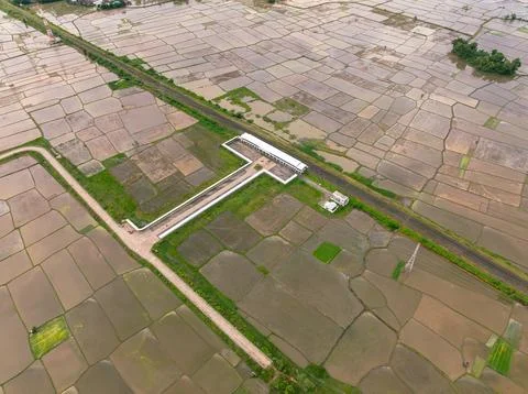 Tiny Station Among the Fields Stock Photos