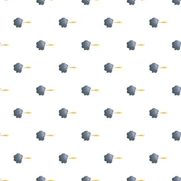 Tiny storm cloud pattern with orange lightning tails Illustrazione stock