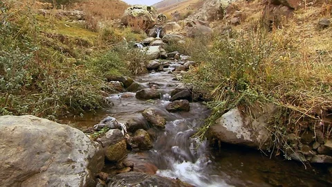 Tiny stream from the mountain Stockbeeldmateriaal 129564407