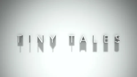 Tiny tales 3D title animation with shadows on a white background Stock Footage 297266674