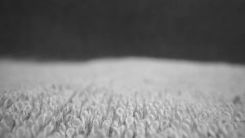 The tiny threads of the gray thick fabric Stock Footage 135704978