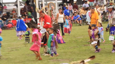 Tiny tots dance at pow wow Video stock 47824815