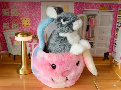 Tiny traditions and timeless joy inside a dollhouse room Stock Photos