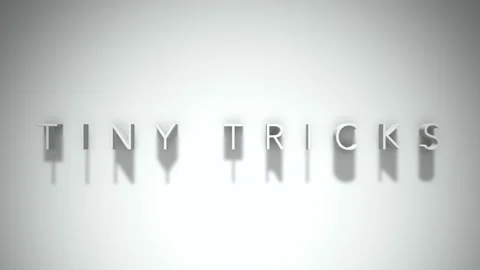 Tiny tricks 3D title animation with shadows on a white background Stock Footage 297382652