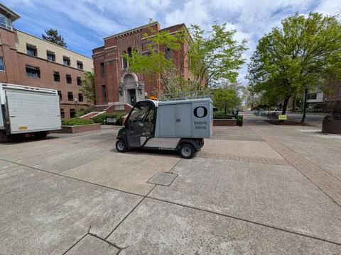 Tiny University Catering vehicle styled like a miniature semi truck Photos