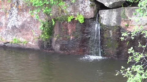 Tiny Water Fall at Pinawa Dam 库存影片 77082944