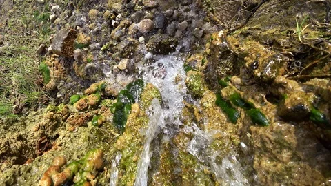 Tiny waterfall from above Video stock 119548928