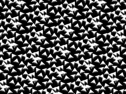 Tiny white triangle shapes beautiful texture on plain black background イラスト素材